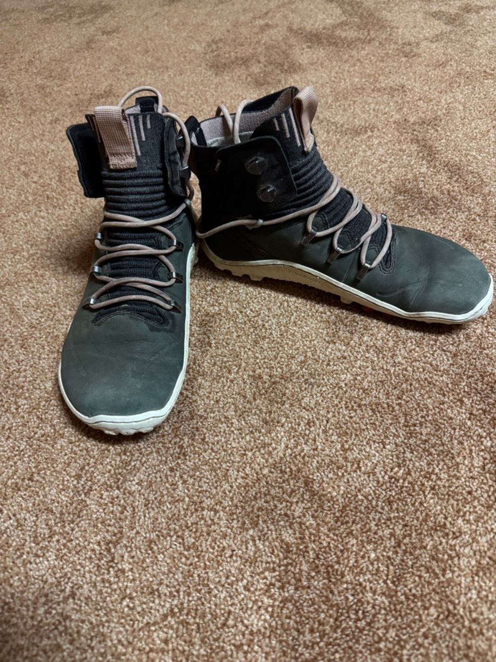 Vivobarefoot black leather hiking boots
